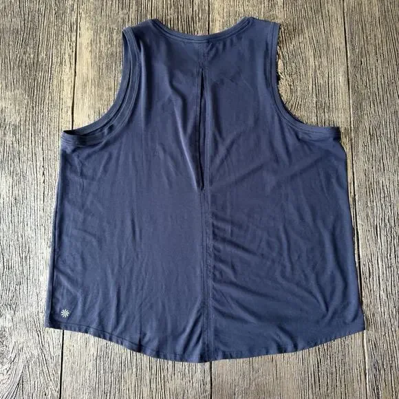 Athleta Women's Bundle Blue Tank Open Back Tank Top XL & All Day Black Skort 8 - Picture 7 of 8
